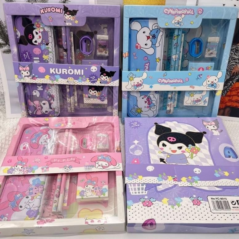 

Tu-67 Alat Tulis Anak Set Kotak Pensil Kuromi Melody Cinnamoroll/ Stationery Sekolah/ Goodie Bag Anak Tu-67