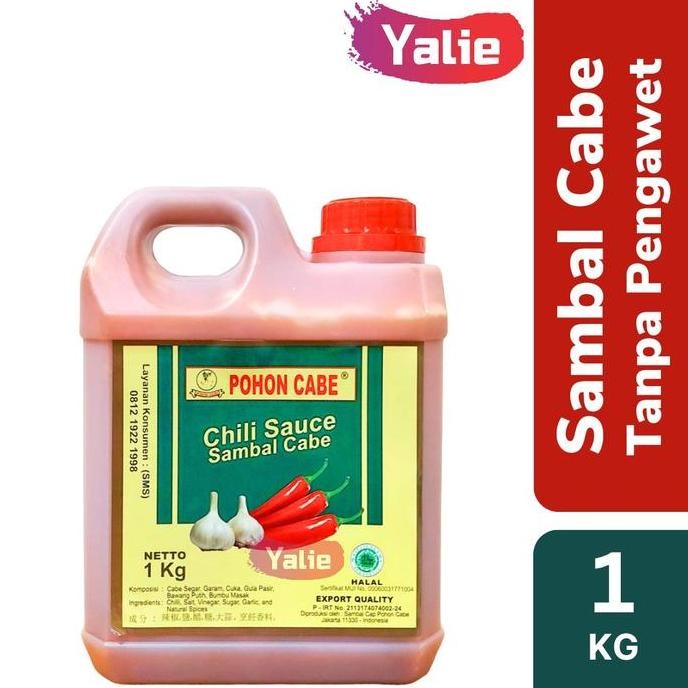 

Sambal Pohon Cabe 1 KG Jerigen Tanpa Pengawet/Pewarna/Pemedas Alami Sambel PohonCabe Pedas Enak alu