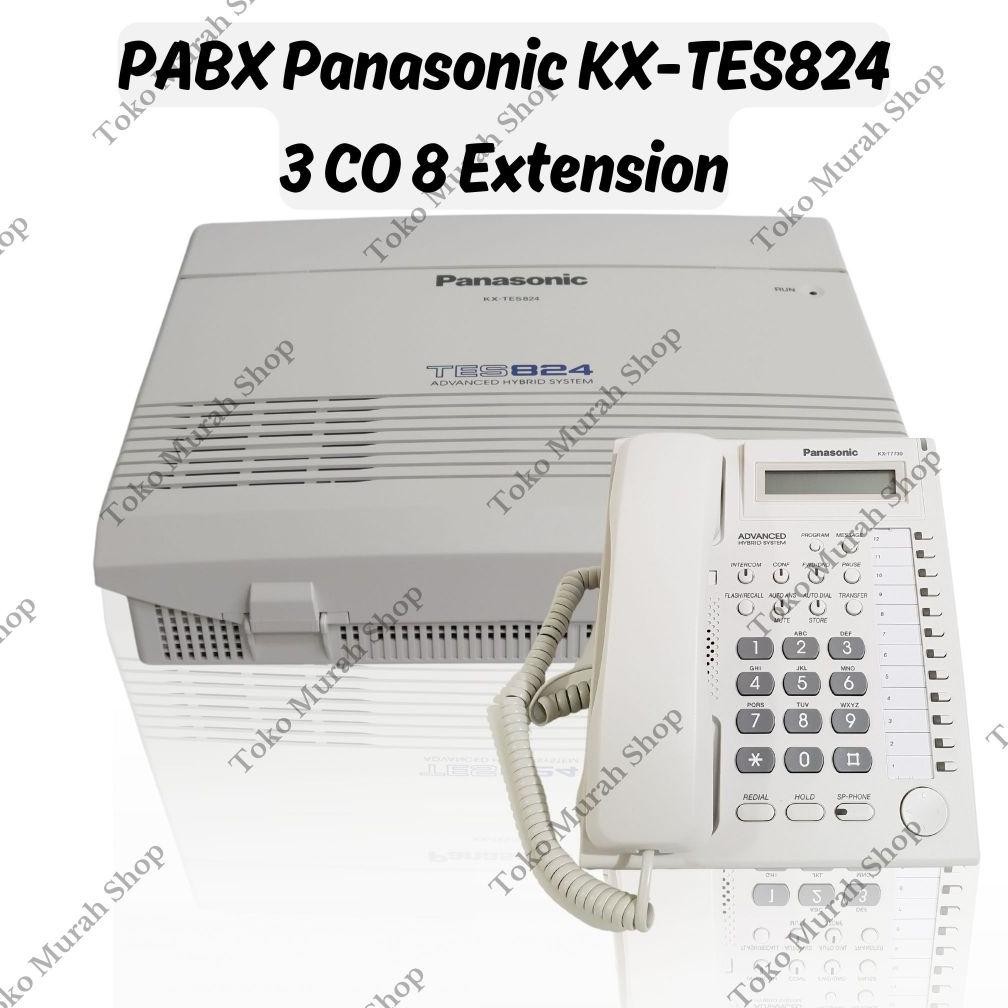 Panasonic PABX 3 lines (CO) 8 Extension PBX Unit KX-TES824 - Putih