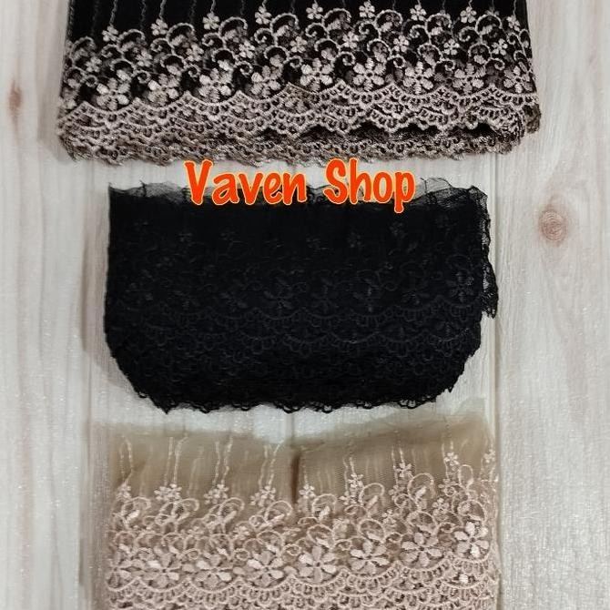 Renda Tile / Renda Bordir Lebar 9 cm