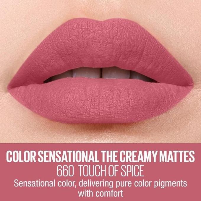 MAYBELLINE The Powder & The Creamy Matte Lipstick - 660 TOUCH OF SPICE