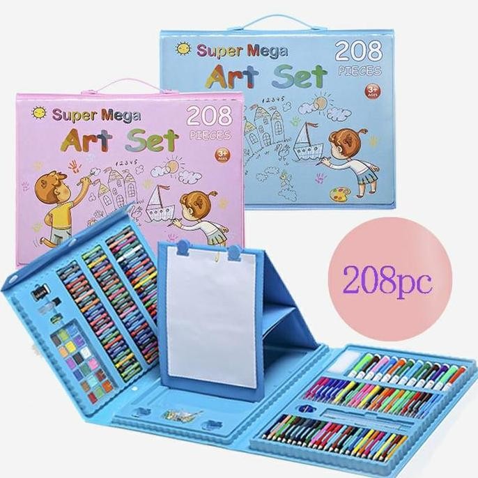 

Crayon Set 208Pcs Alat Gambar Anak Pensil Warna Art Set