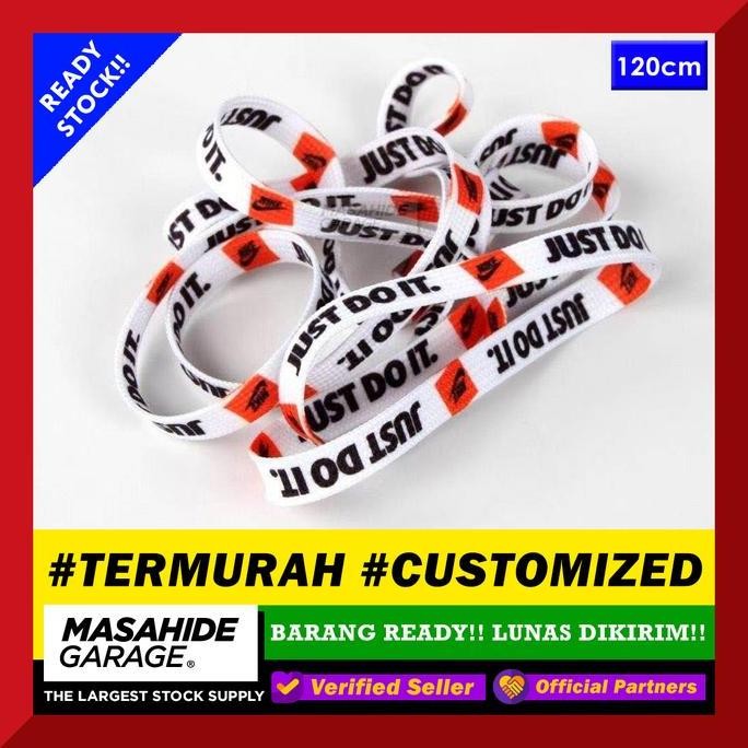 Just Do Laces Nke Limited Edition - Shoelaces Tali Sepatu - White