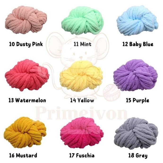 Benang rajut chenille jumbo / benang rajut handuk jumbo
