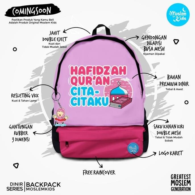 

Spesial Tas Ransel Anak Sekolah Perempuan Paud Tk Sd Karakter Cita-Cita Hafidz