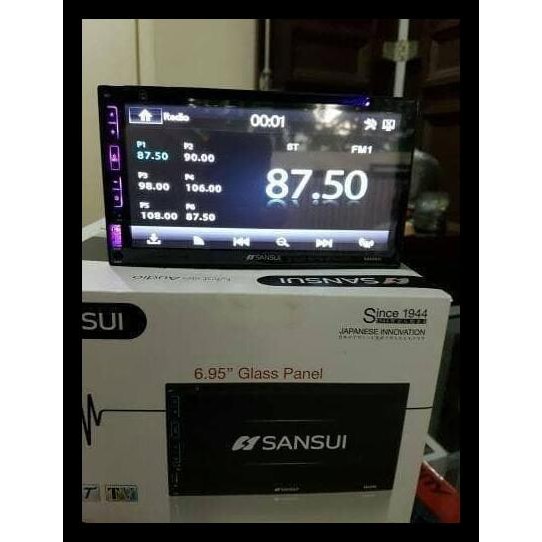 HOT DEAL TV MOBIL DVD DOUBLE DIN TAPE HEADUNIT SANSUI (FULL GLASS PANEL) 