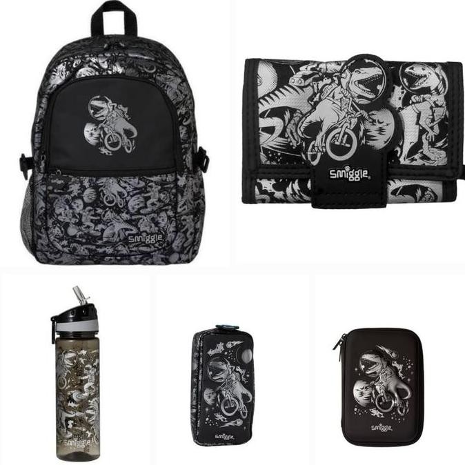 

Terjangkau Smiggle Dino Silver Backpack, Botol, Dompet, Pocket Pc, Foldover/Kado