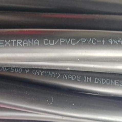 Kabel NYYHY 4x4 mm Serabut 4 x 4 mm Extrana 50mtr Hitam 4x4mm