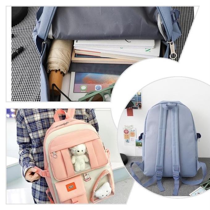 

Diskon Tas Ransel Anak Perempuan Set 5 In 1 Sd Smp Sma Backpack Remaja Sekolah Boneka Fashion