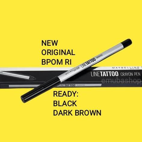 TERMURAH - Maybelline Tattoo Studio Gel Eyeliner Pencil Eye Liner Pensil Crayon
