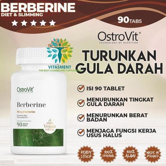 NEW OstroVit BERBERINE 90 Tablet Suplemen Obat Vitamin Gula Darah Diabetes