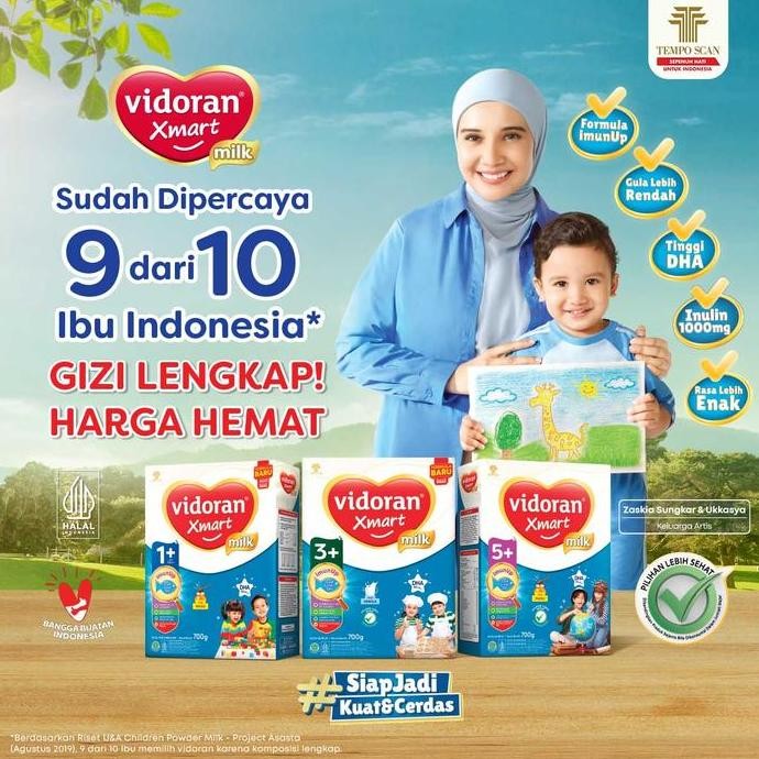 

vidoran Xmart 1+ Madu 700gr Susu Pertumbuhan Anak 1-3 Tahun - 5 box (Bubuk) Exp: 10.2026 H85