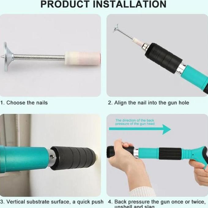 Alat Mesin Paku Beton Ramset Nailgun Termasuk Pakunya 50/100 Pcs Alat Mesin Tembak Paku Beton / Paku