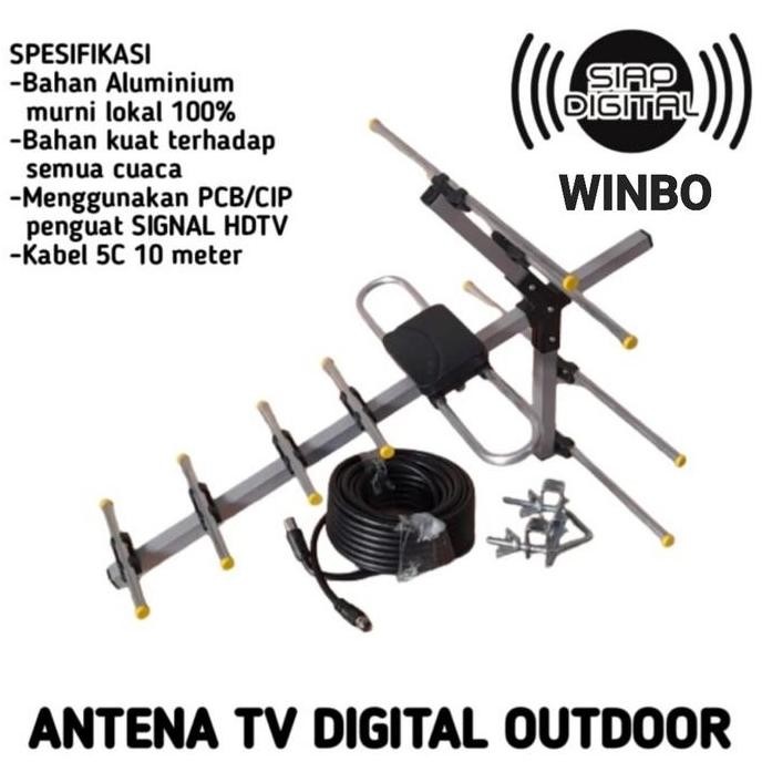 Terlaris Antena Tv Digital Analog Outdoor Free Kabel Antena Tv Luar Original