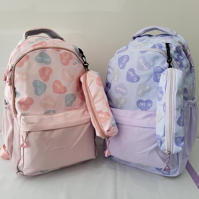 

Terjangkau Farnell - Bonus Tempat Pensil! Tas Ransel Model Korea Sekolah Anak Remaja Sd Smp Sma Kuliah Tas Punggung L208/777-80 Fashion