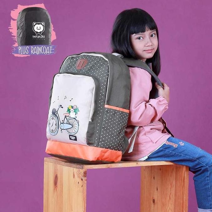 

Miliki Tas Ransel Backpack Anak Perempuan Hijau Krem Original Premium Tas Punggung Karakter Kartun Polka Dot