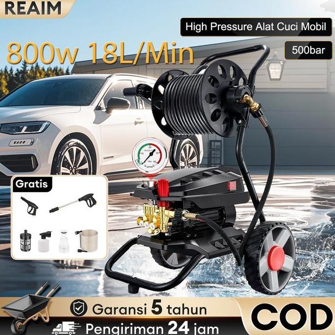 Alat Cuci Mobil Cuci Steam Ac Mobil 500 Bar 800W  Alat steam cuci motor dan mobil Jet Cleaner High P