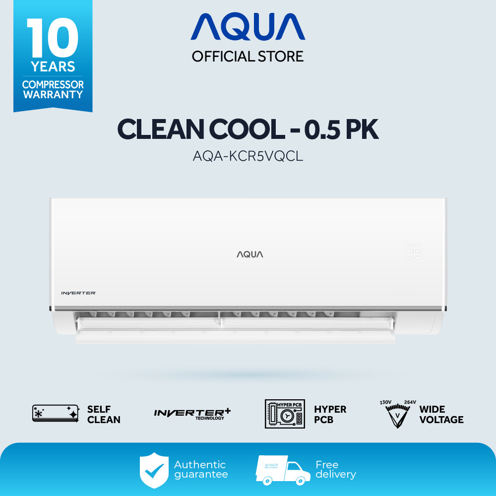 AQUA Elektronik AQA-KCR5VQC(L) AC 0.5 PK Inverter Plus - Self Clean - Hyper PCB - Wide voltage 130-2