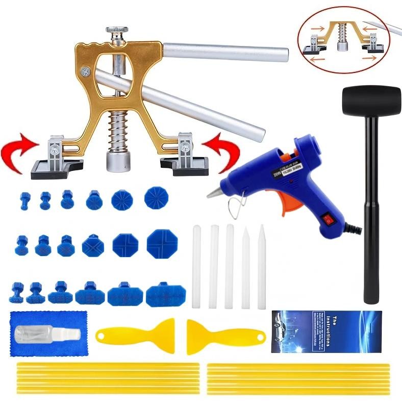 Auto Body Dent Repair Kit Car Dent Puller With Golden Dent Puller For Auto Body Dent Removal Minor D