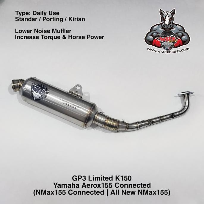 Knalpot WRX GP3 Limited K150 New Aerox155