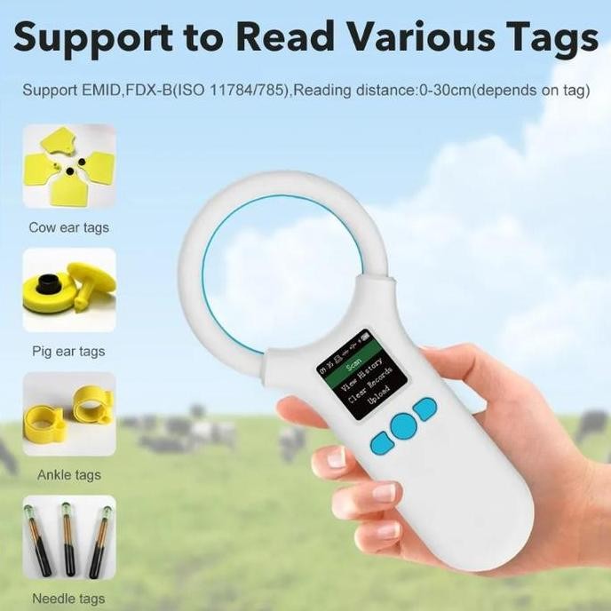 TERLARIS !!! Animal microchip Reader 134.2 Khz RFID, BLUETOOTH Animal Tag Reader