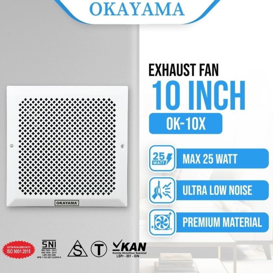 OKAYAMA EXHAUS FAN OK-10X  10 INCH KIPAS ANGIN PLAFON