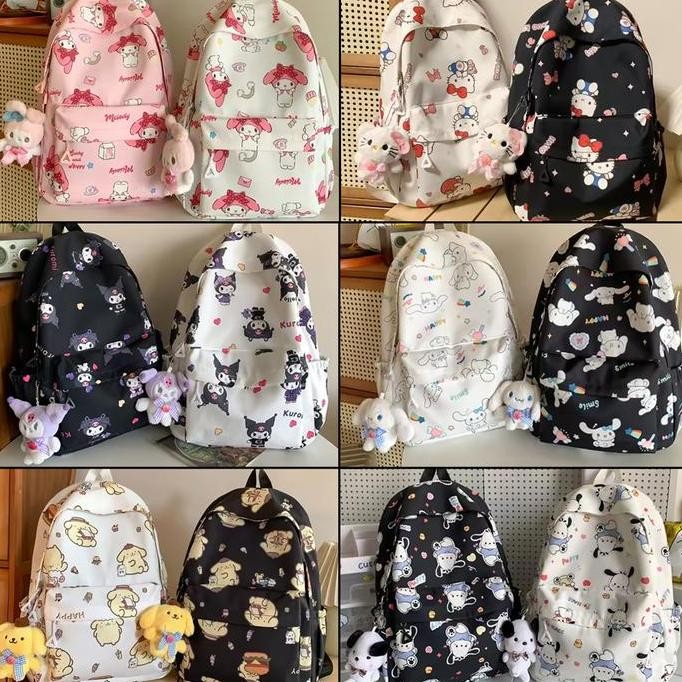 

Terjangkau Gelasa Tas Sekolah Ransel Backpack Full Print Sanrio Large