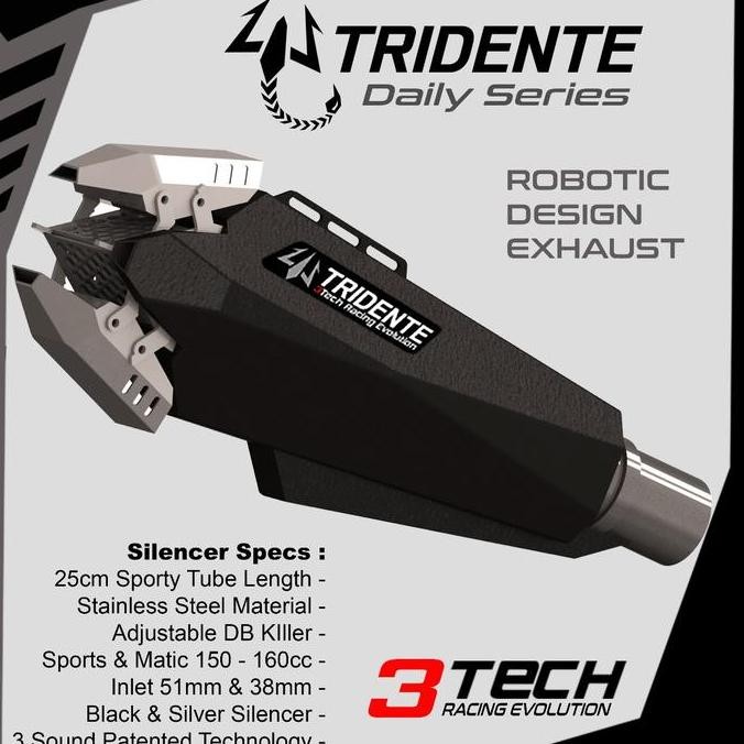 Silencer saja Knalpot Tridente Scoion