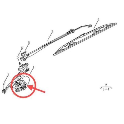 MOTOR WIPER GEELY PANDA/LC CROSS