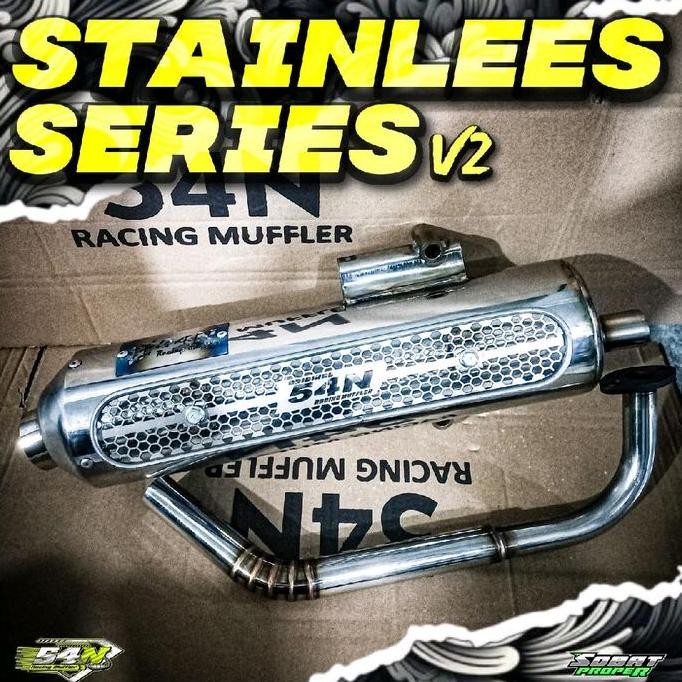 KNALPOT 54N STAINLEES M2, VARIO BEAT NMAX AEROX MIO FINO