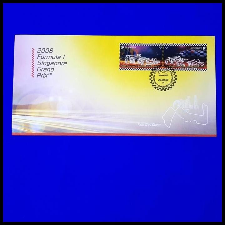 

TERMURAH PERANGKO/PRANGKO BALAP MOBIL, FDC 2008 FORMULA 1 SINGAPORE GRAND PRIX !!!!