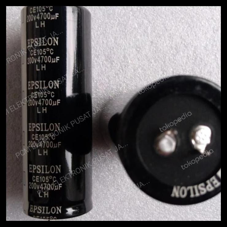 GRATIS ONGKIR ELCO ELKO KAPASITOR 4700UF 4700 UF 200V 200VOLT 200 VOLT EPSILON 