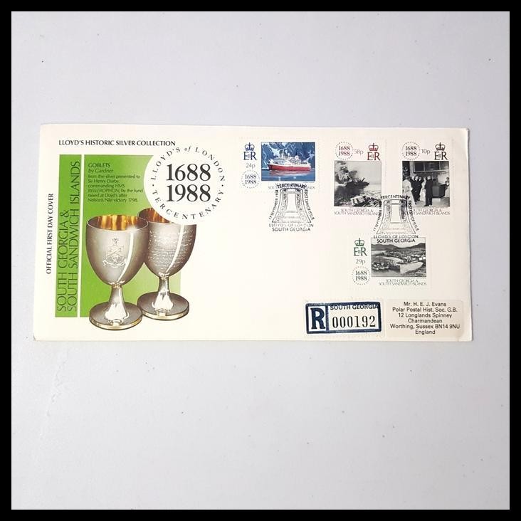 

BEST DEAL PERANGKO LUAR NEGERI. FDC LLOYD'S HISTORIC SILVER COLLECTION ASCENSION !!!!