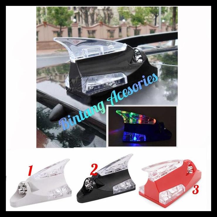 TERBARU ANTENA SIRIP HIU LED MOBIL VIOS LIMO GEN 2 TENAGA ANGIN 