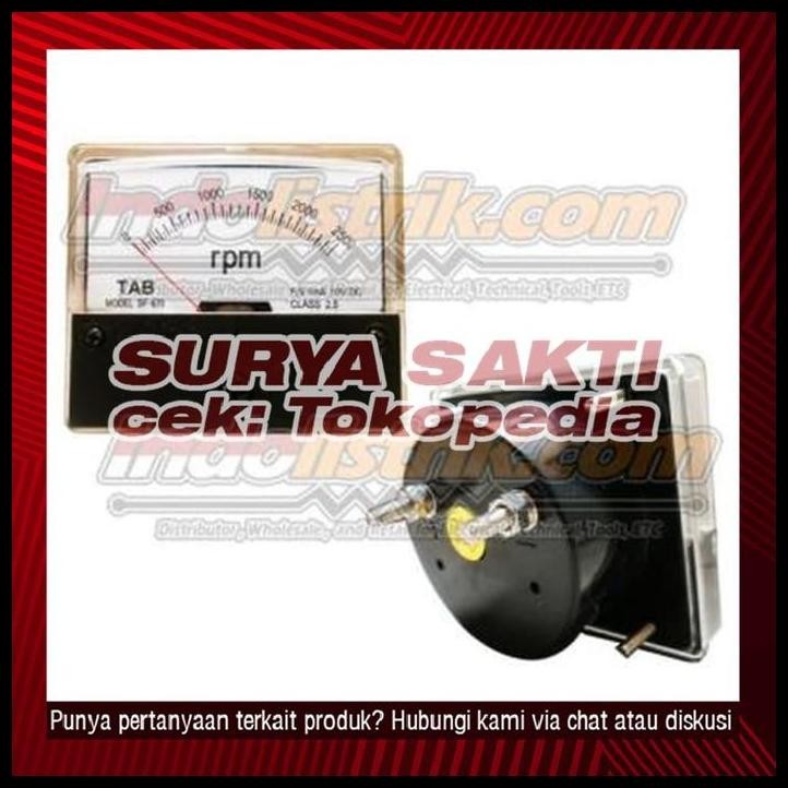 TERBARU TACHOMETER / RPM METER 0-2500 RPM-1MA-10VDC ANALOG TAB 