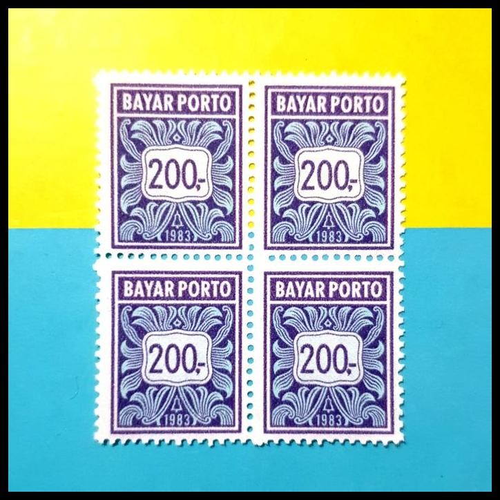 

HOT DEAL PRANGKO INDONESIA 1983. BAJAR PORTO RP 200,- BLOK-4. KAT. 120K
