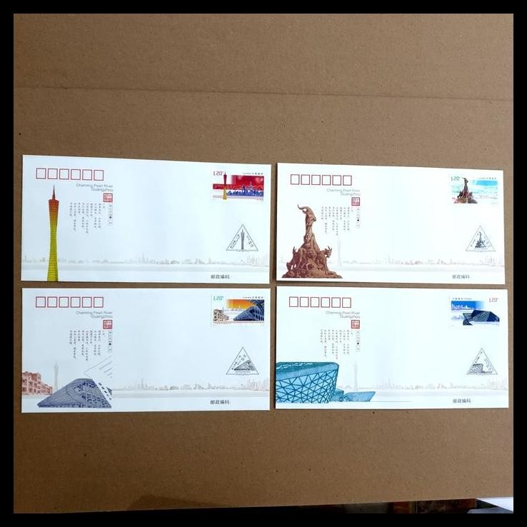 

TERMURAH PRANGKO CHINA 2010-16 HIANGZHOU & ENCHANTING PEARL RIVER. FDC (4) !!!!