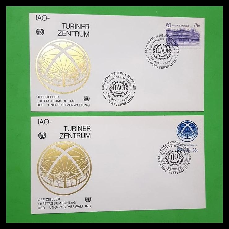 

TERBARU PRANGKO PBB/UNITED NATIONS. 2 FDC ILO - TURIN CENTRE !!!!!