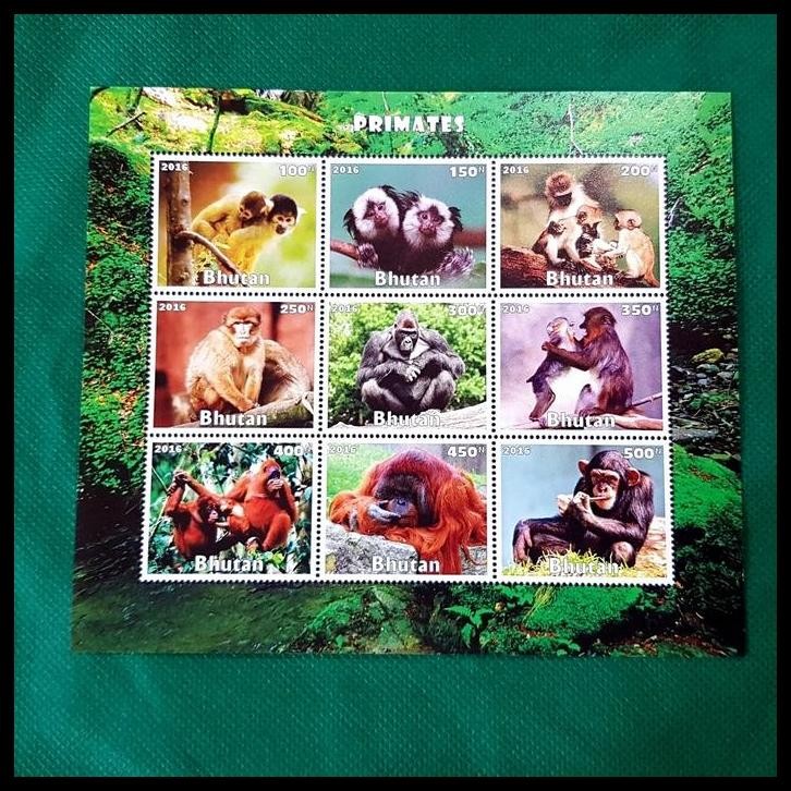 

BEST DEAL PRANGKO TEMA BINATANG PRIMATA/ PRIMATES DARI BHUTAN. MINISHEET !!!!