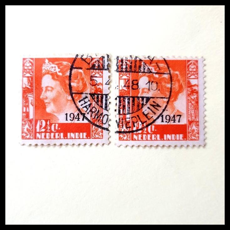 

GRATIS ONGKIR PRANGKO NED INDIE RATU WILHELMINA C.T. 1947. BATAVIA-HARMONIEPLEIN !