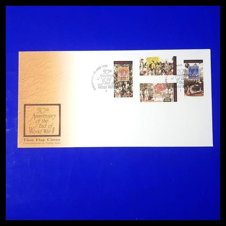 

HOT DEAL PRANGKO BAGUS, MURAH FDC 50TH ANNIV OF THE END OF WW II DARI SINGAPORE !!!!!!