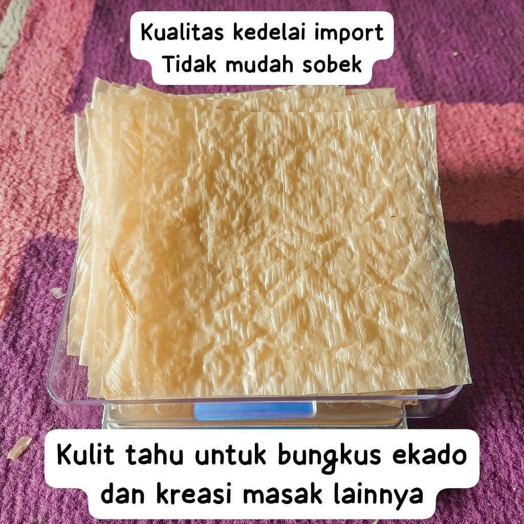 

Cri Kulit Tahu Halal Tidak Asin Ukuran 10Cm/12Cm/15Cm Isi 10/25/50