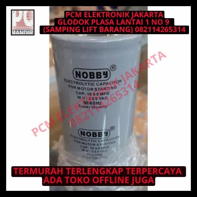 DISKON KAPASITOR STARTING 1000UF 250V 250VOLT 250 VOLT 1000 UF MFD NOBBY 
