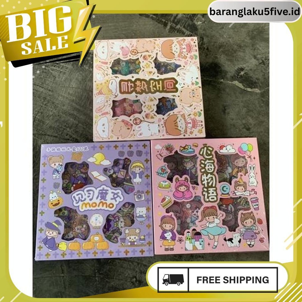 

Stiker Viral Momo || Sticker Waterproof Sticker Momo Dapat Box Isi 100 Lembar Flash Sale