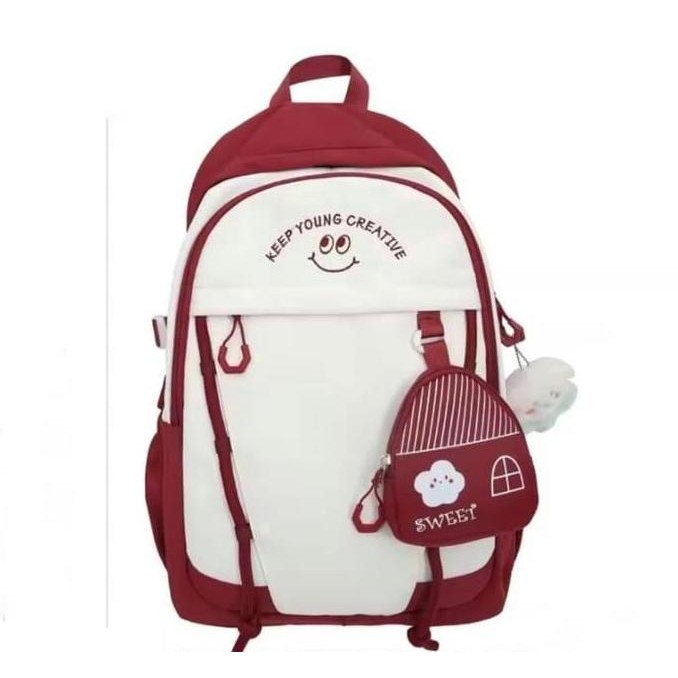 

Miliki Tas Fashion Anak Remaja Dewasa Wanita Tas Backpack Polos Simpel Tas Ransel Punggung Tebal Tas Sekolah Sd/Smp/Sma/Kuliah Tas Kekinian Terbaru