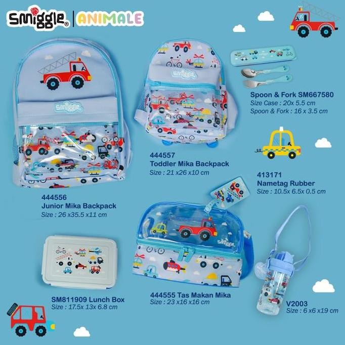 

Terjangkau Smiggle Animale Tas Ransel/Folio/Tas Makan/Pc Case Mika Series