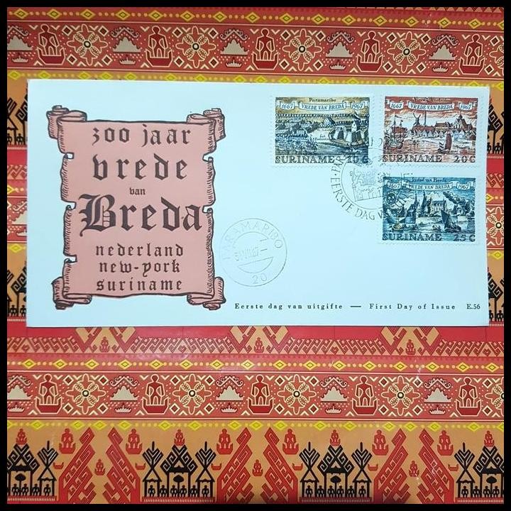 

TERBARU PERANGKO LUAR NEGERI. FDC 300TH BREDA, NEDERLAND, NEW YORK, SURINAME
