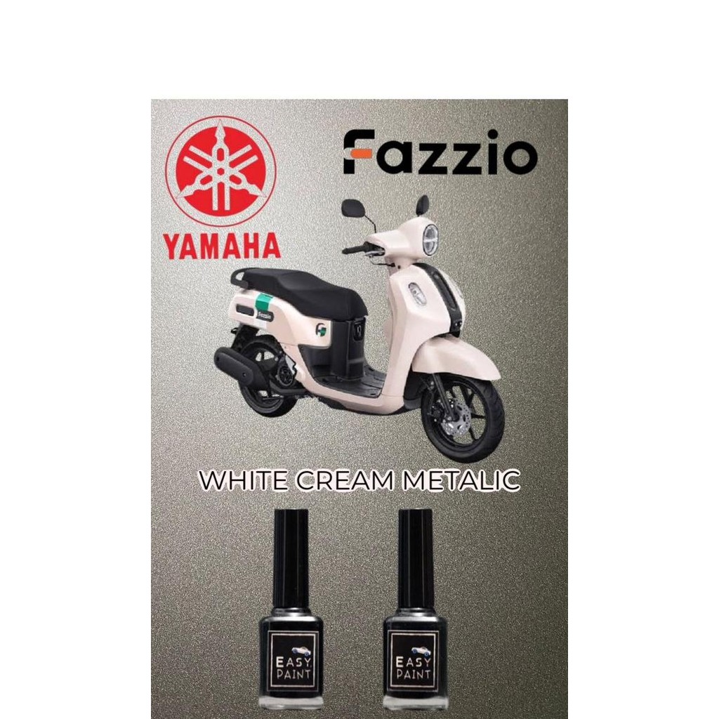 Cat Oles Motor Beige Cream Metalic Yamaha Fazzio Fazio Putih Krem