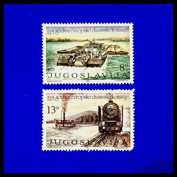 

TERMURAH PRANGKO YUGOSLAVIA 1981. 125TH ANNIV OF EUROPEAN DANUBLE COMMISSION !!!!