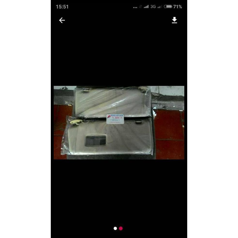 DISKON SUN VISOR INNOVA TYPE V BLK BELUDRU THN 2005-2008 ORI-TOYOTA 